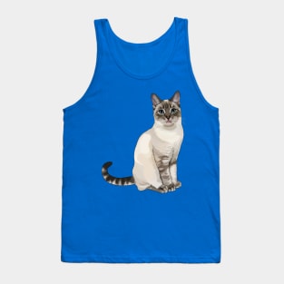 Silly Lynx Point Cat Blep Tank Top